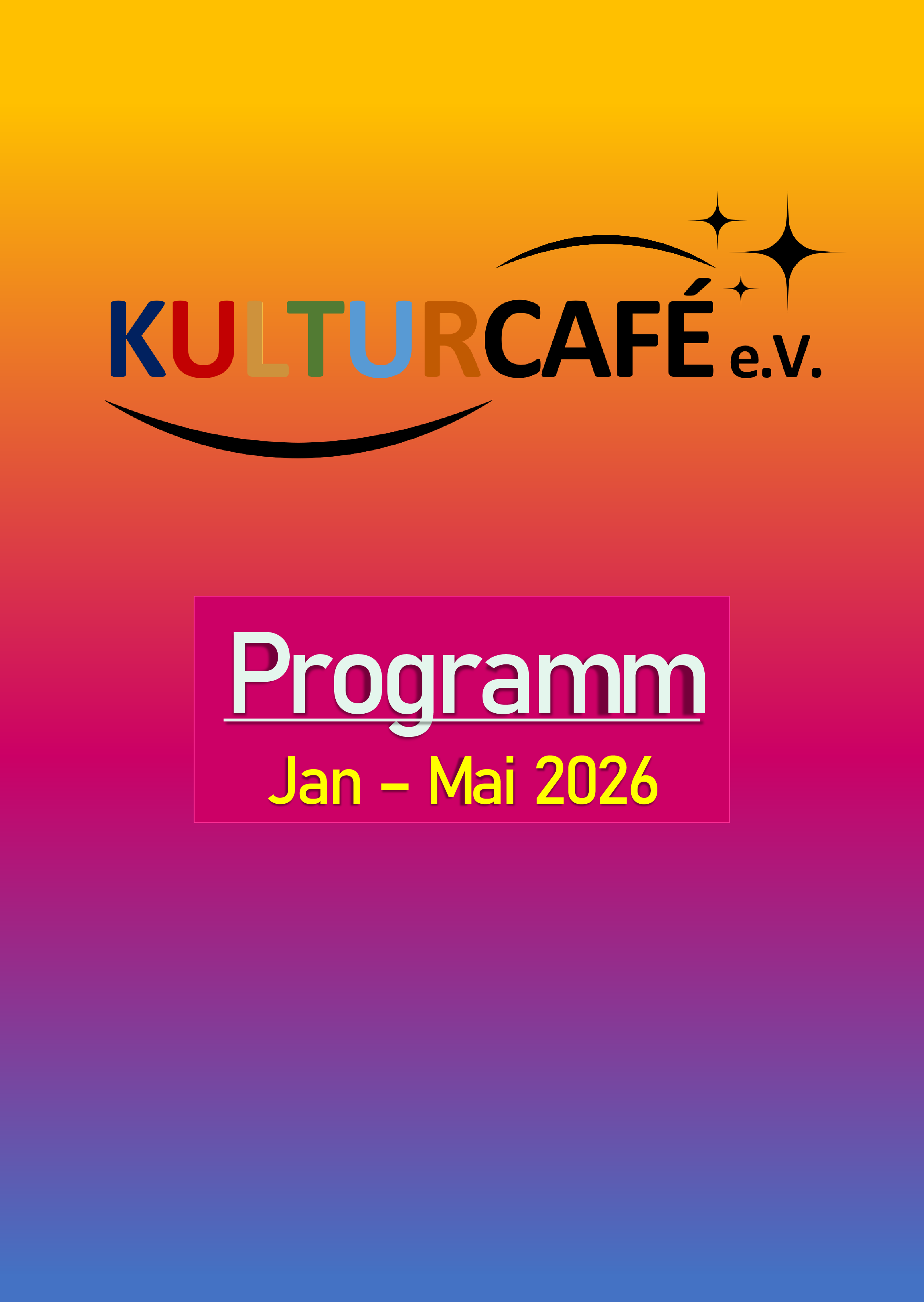 Aktueller Flyer Kulturcafe GG